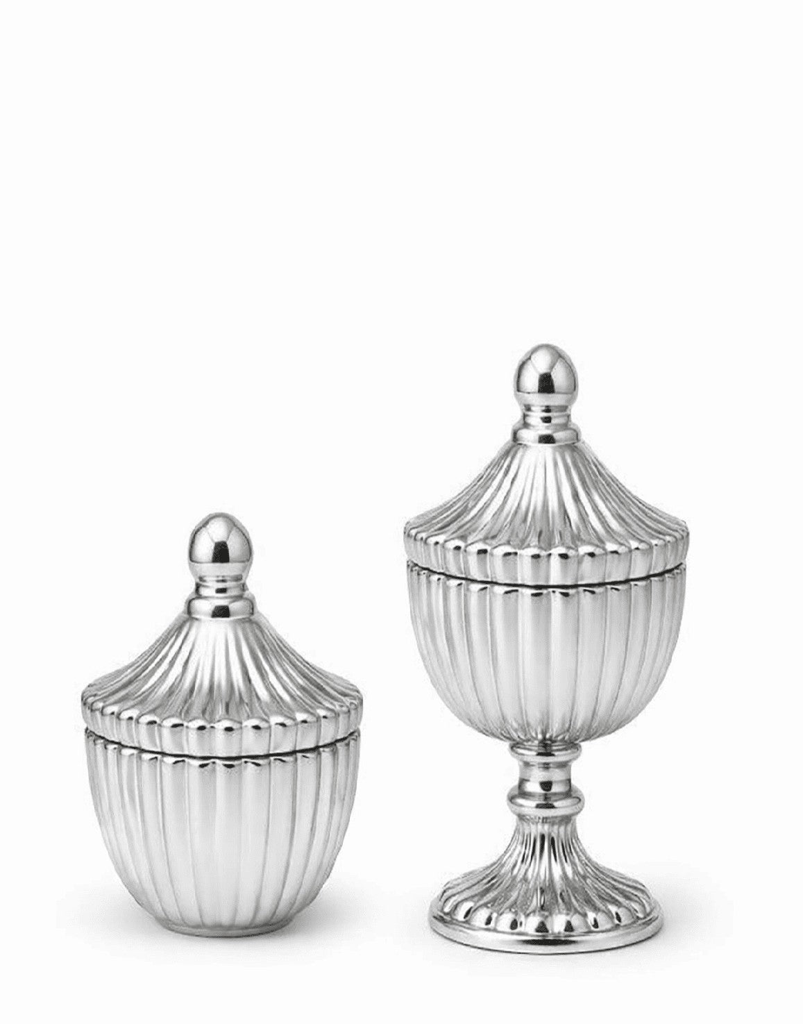 Ribbed Decorative Candy Jar | 2 Sizes x 6 Colours — Castle Crafts