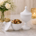 Ribbed Decorative Candy Jar | 2 Sizes x 6 Colours — Castle Crafts
