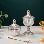 Ribbed Decorative Candy Jar | 2 Sizes x 6 Colours — Castle Crafts