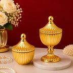 Ribbed Decorative Candy Jar | 2 Sizes x 6 Colours — Castle Crafts