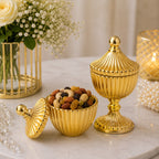 Ribbed Decorative Candy Jar | 2 Sizes x 6 Colours — Castle Crafts