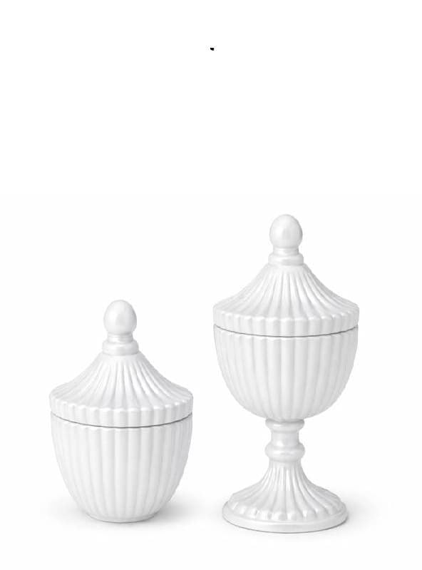 Ribbed Decorative Candy Jar | 2 Sizes x 6 Colours — Castle Crafts