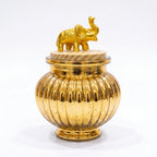 Mercury Matki Jar | Elephant Lid | 2 Colors — Castle Crafts