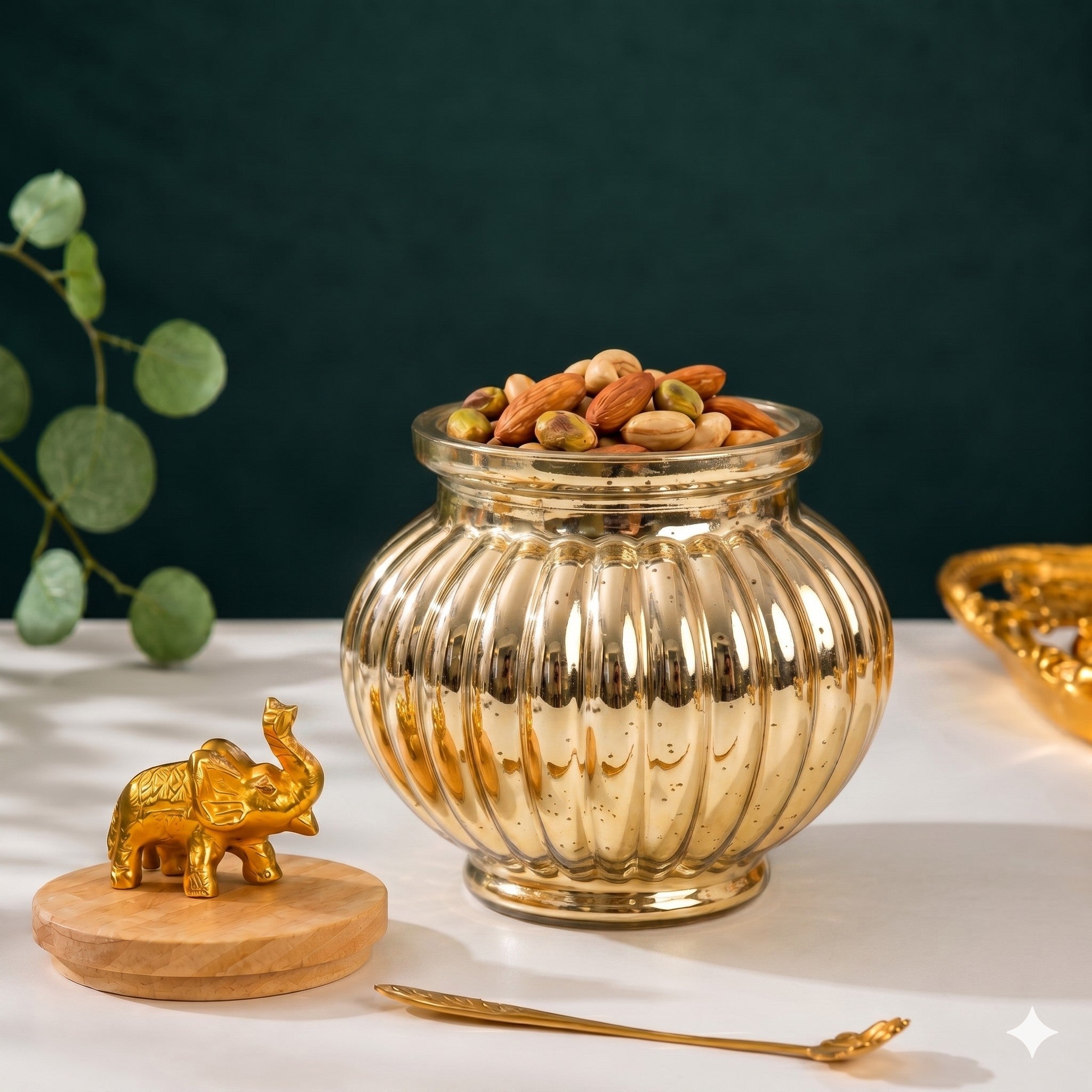 Mercury Matki Jar | Elephant Lid | 2 Colors — Castle Crafts