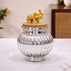 Mercury Matki Jar | Elephant Lid | 2 Colors — Castle Crafts