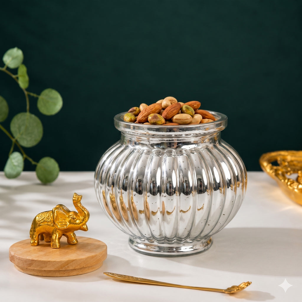 Mercury Matki Jar | Elephant Lid | 2 Colors — Castle Crafts