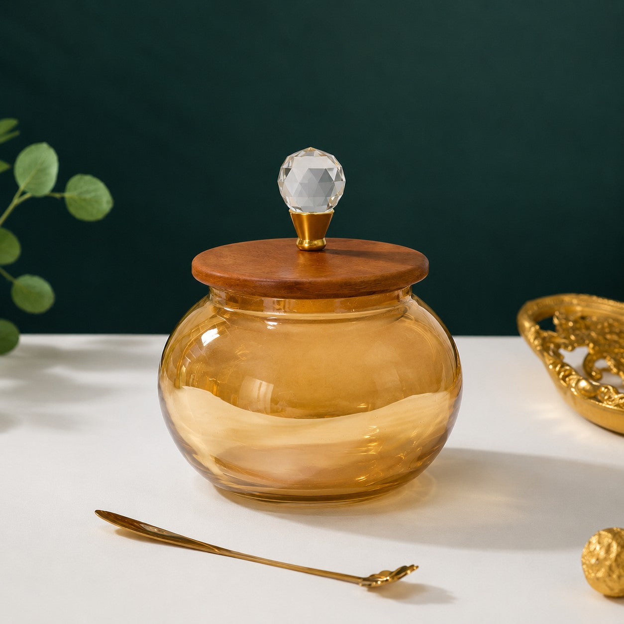 Roly-Poly Glass Jar | Crystal Ball Lid — Castle Crafts