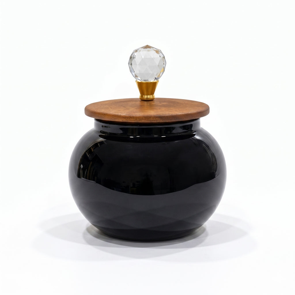 Roly-Poly Ceramic Jar | Crystal Ball Lid — Castle Crafts