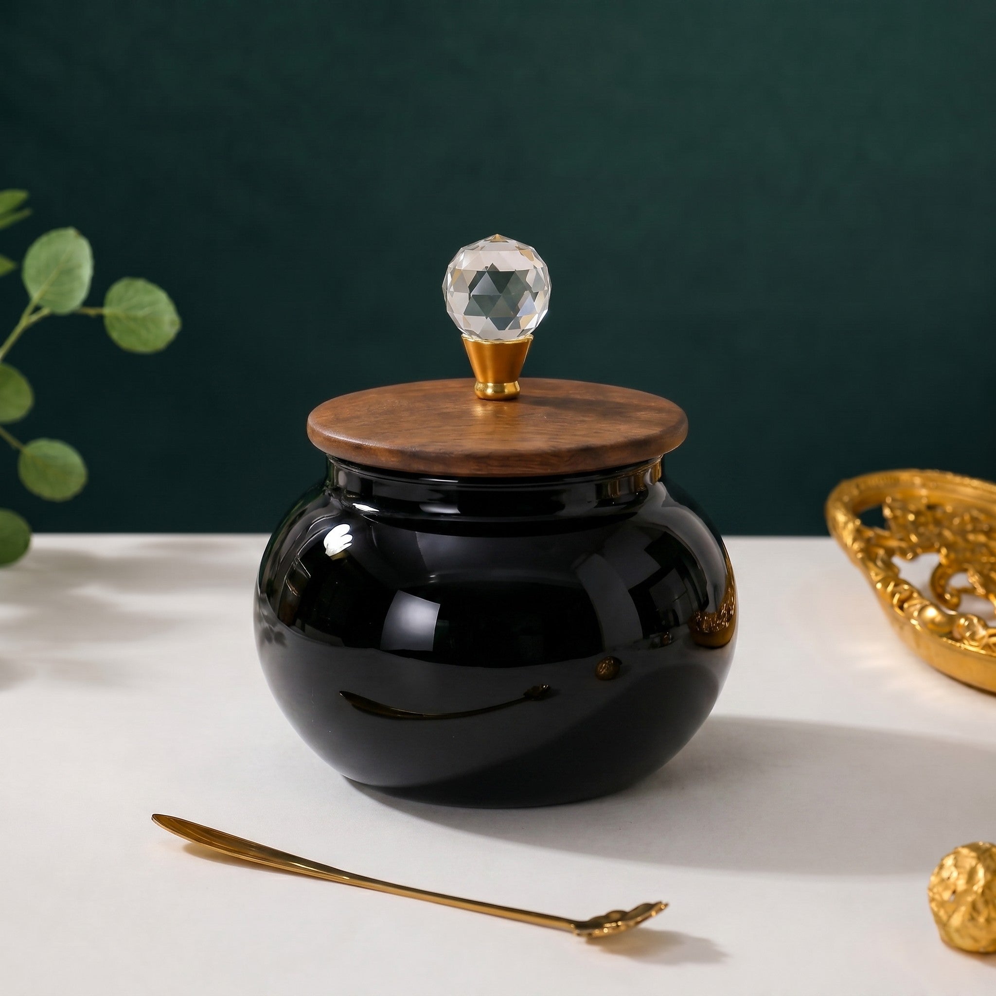 Roly-Poly Ceramic Jar | Crystal Ball Lid — Castle Crafts