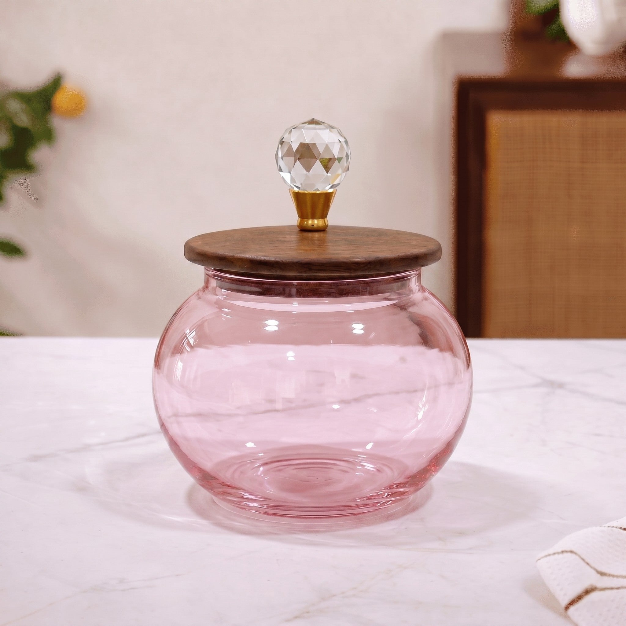 Roly-Poly Glass Jar | Crystal Ball Lid — Castle Crafts
