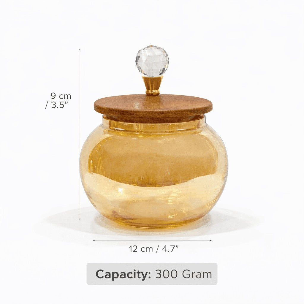 Roly-Poly Glass Jar | Crystal Ball Lid — Castle Crafts