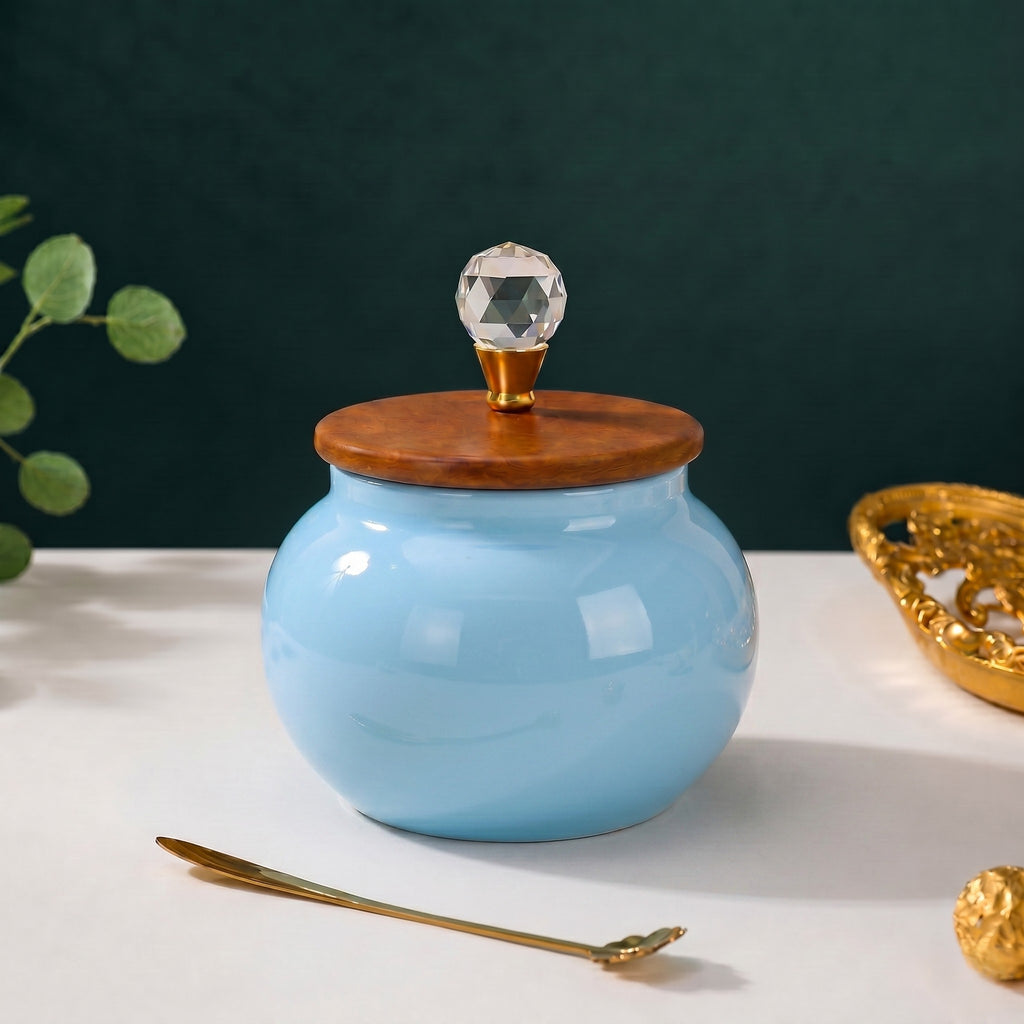Roly-Poly Ceramic Jar | Crystal Ball Lid — Castle Crafts