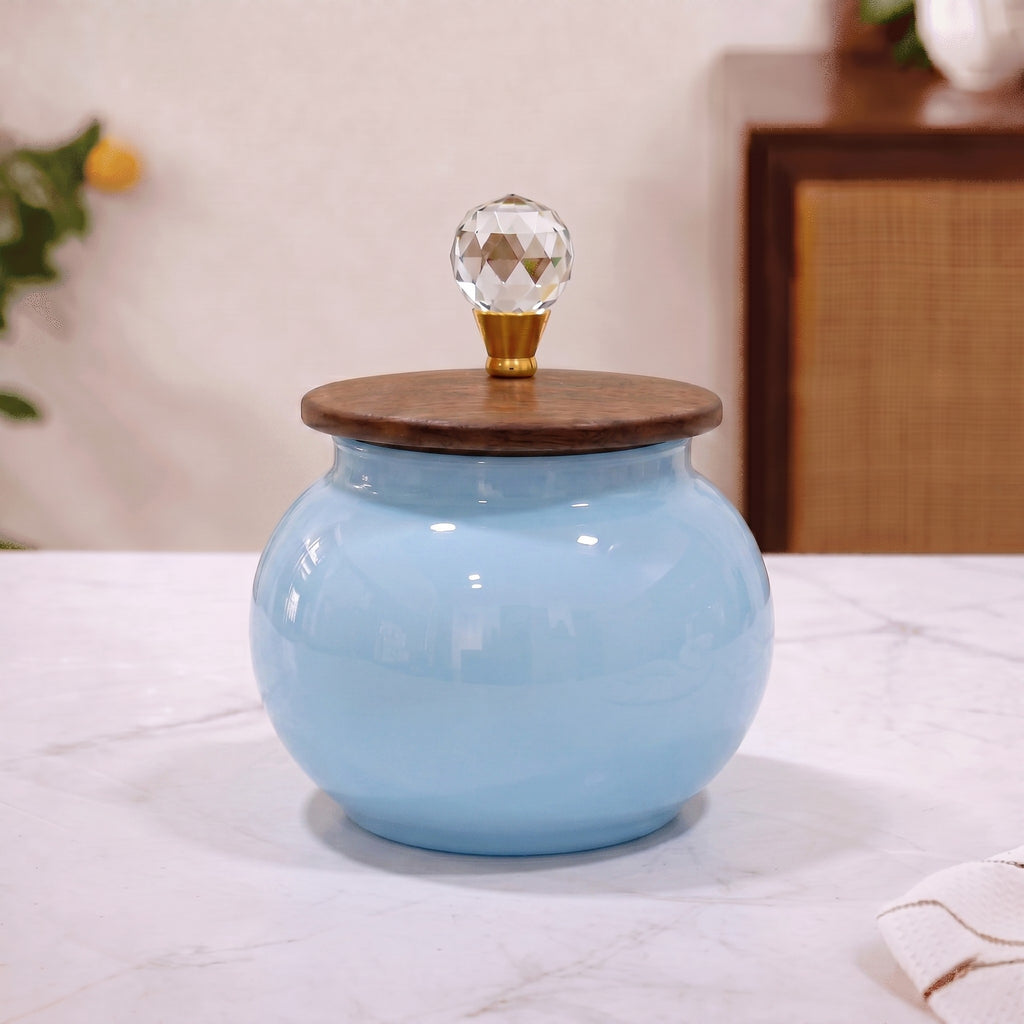 Roly-Poly Ceramic Jar | Crystal Ball Lid — Castle Crafts