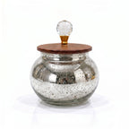 Mercury Glass Roly-Poly Jar | Crystal Lid — Castle Crafts