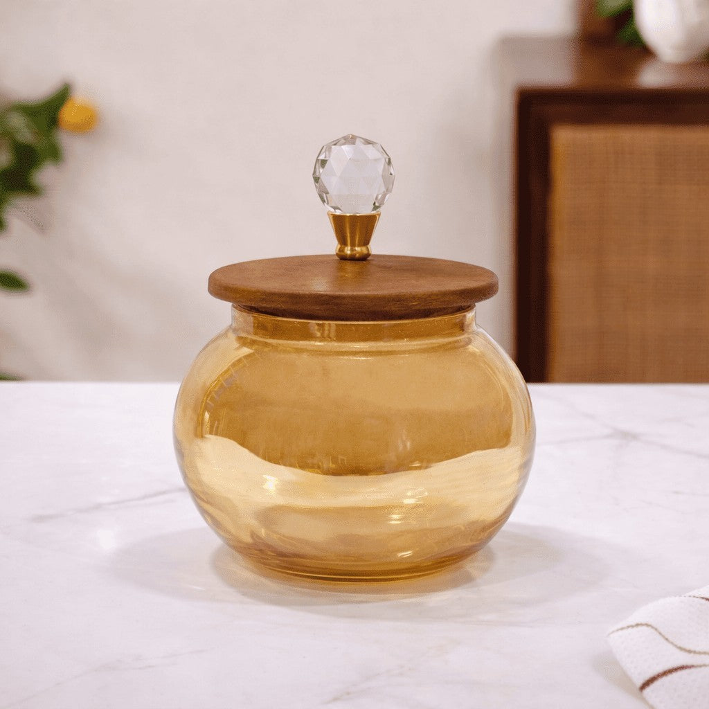 Roly-Poly Glass Jar | Crystal Ball Lid — Castle Crafts