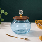 Transparent Roly-Poly Glass Jar | Crystal Lid — Castle Crafts