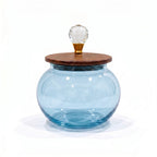 Transparent Roly-Poly Glass Jar | Crystal Lid — Castle Crafts