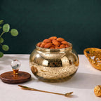 Mercury Glass Roly-Poly Jar | Crystal Lid — Castle Crafts