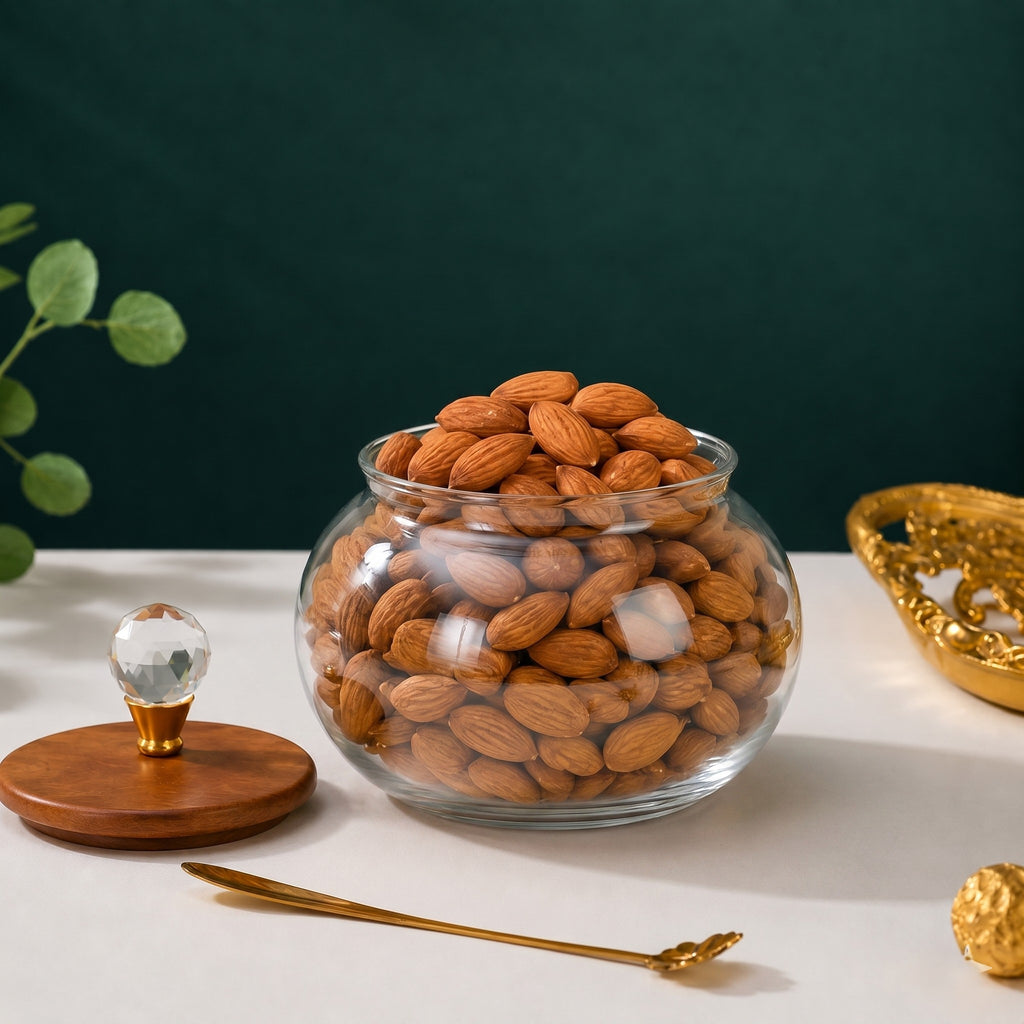 Transparent Roly-Poly Glass Jar | Crystal Lid — Castle Crafts