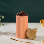 Ribbed Ceramic Jar | Filigree Lid | 3 Sizes — Castle Crafts