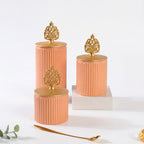 Ribbed Ceramic Jar | Filigree Lid | 3 Sizes — Castle Crafts