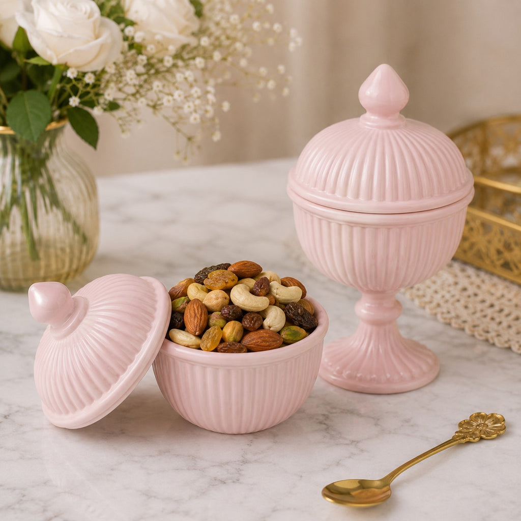 Ribbed Salai Jar | 4 Colors & 2 Sizes — Castle Crafts