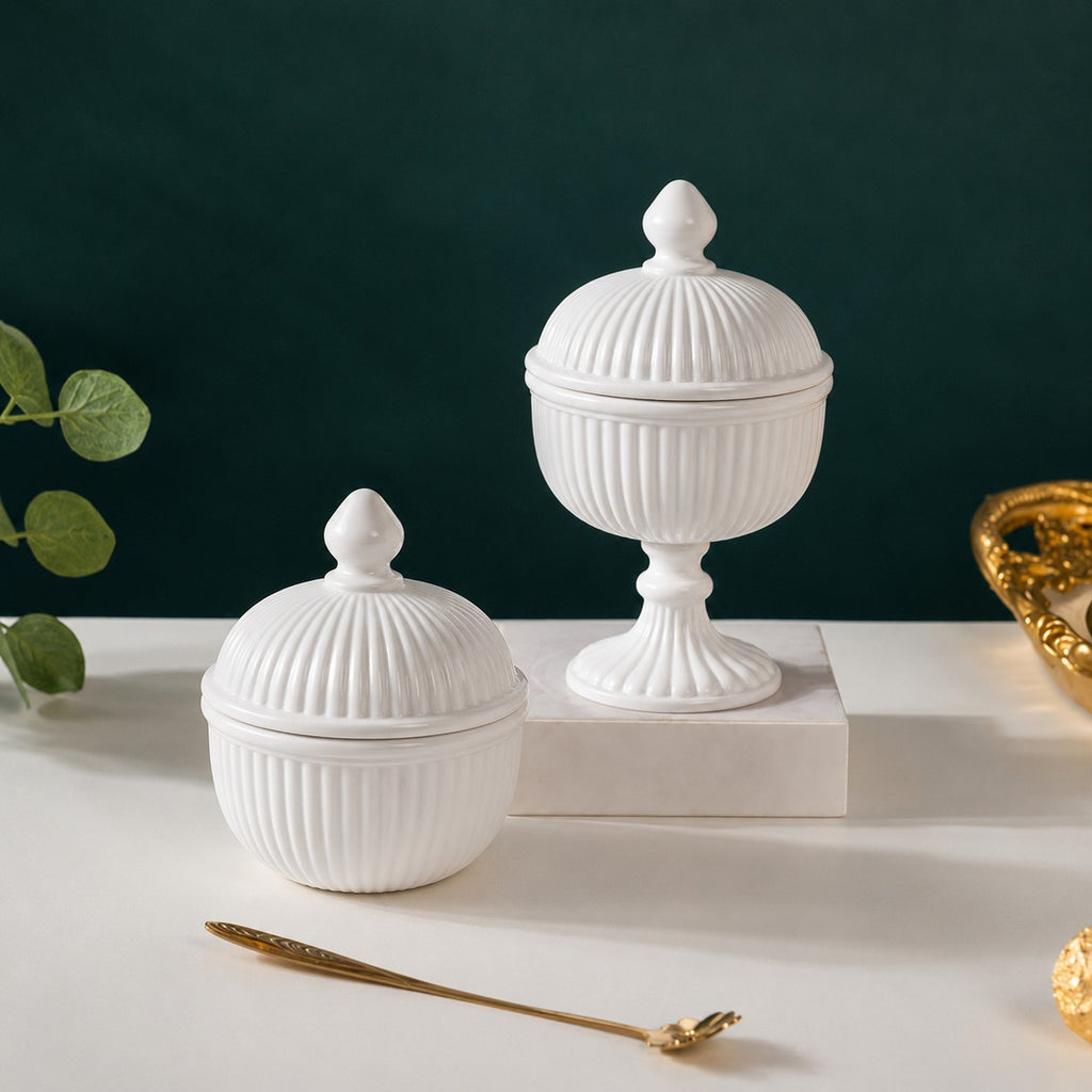 Ribbed Salai Jar | 4 Colors & 2 Sizes — Castle Crafts