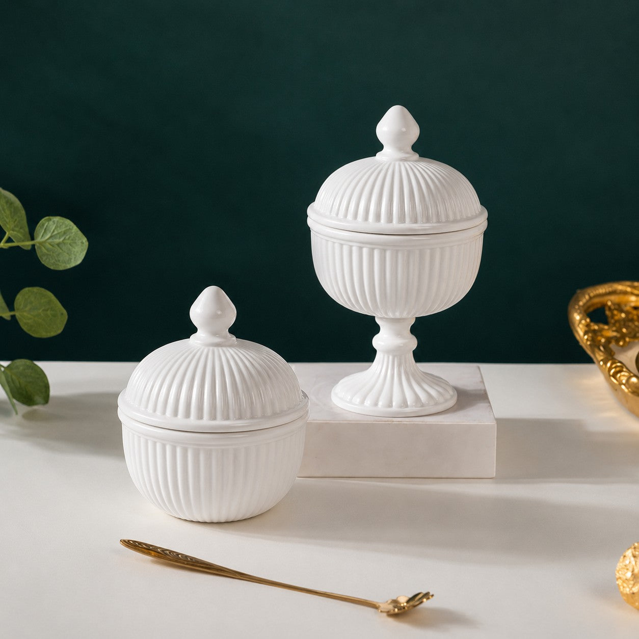 Ribbed Salai Jar | 4 Colors & 2 Sizes — Castle Crafts