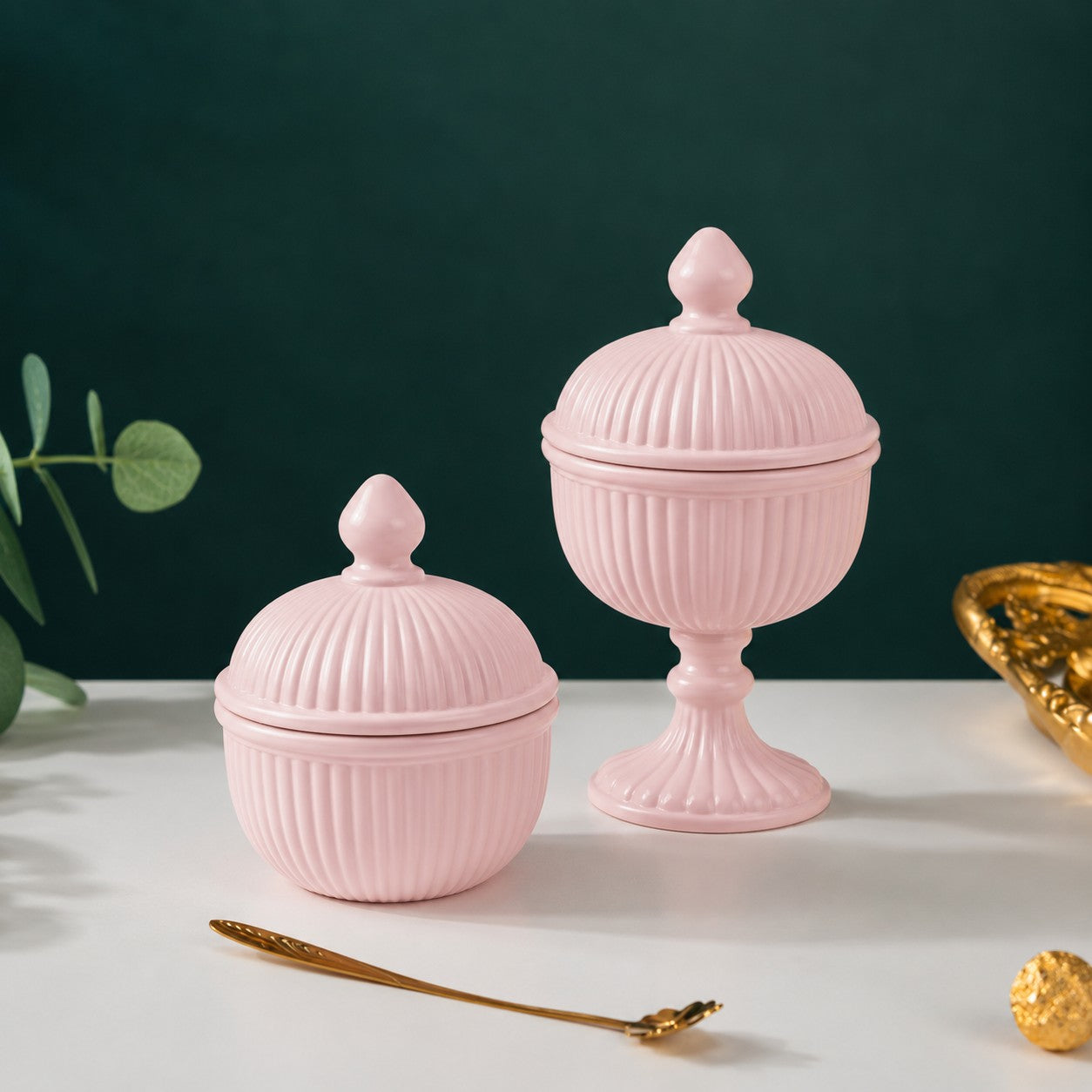 Ribbed Salai Jar | 4 Colors & 2 Sizes — Castle Crafts