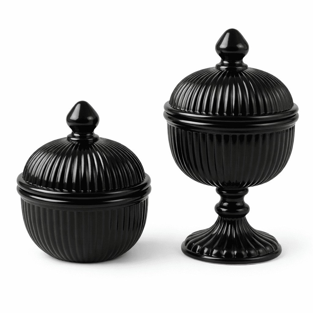 Ribbed Salai Jar | 4 Colors & 2 Sizes — Castle Crafts
