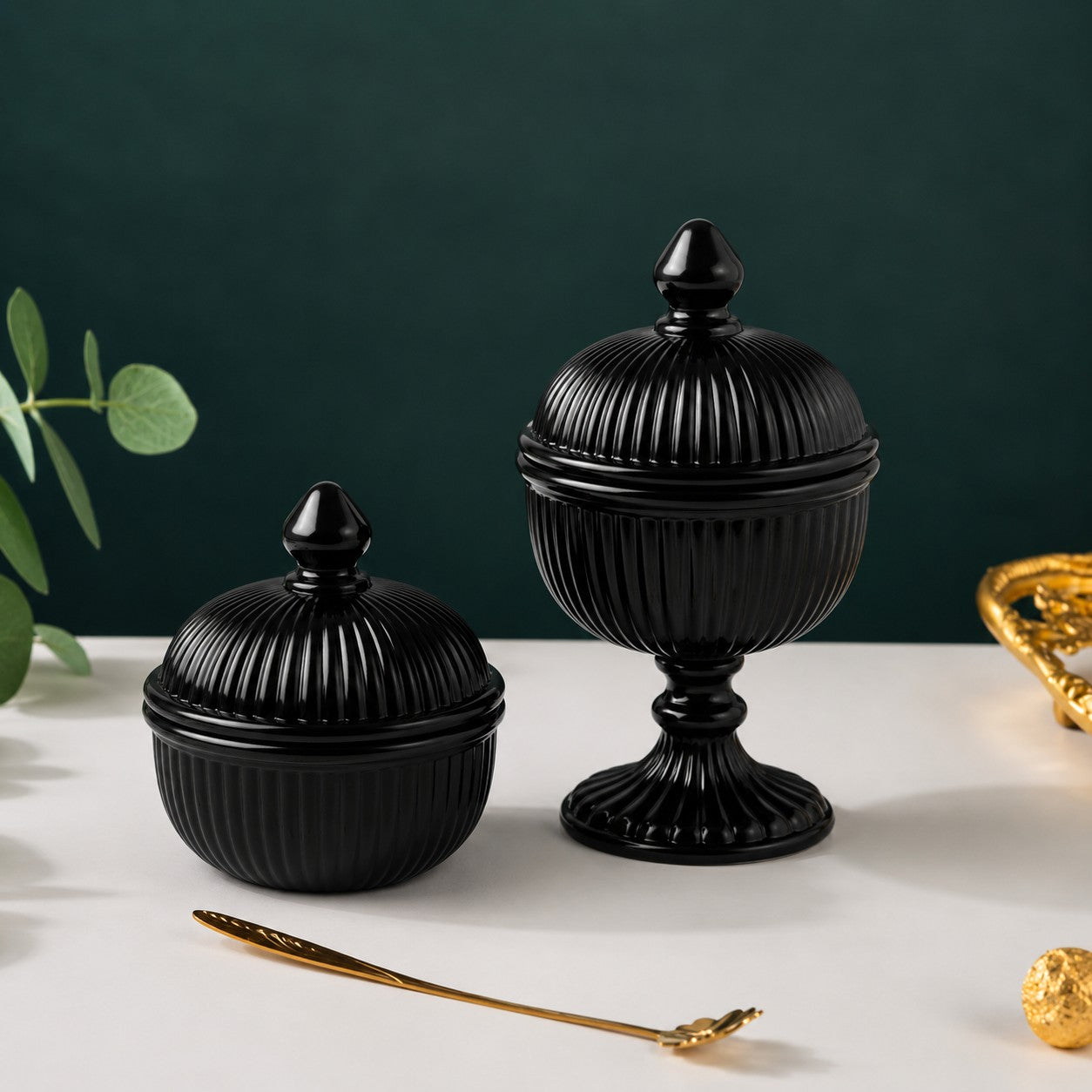 Ribbed Salai Jar | 4 Colors & 2 Sizes — Castle Crafts