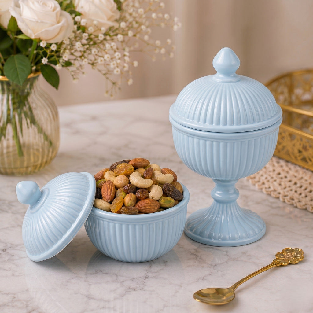 Ribbed Salai Jar | 4 Colors & 2 Sizes — Castle Crafts