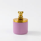Ribbed Jar | Teddy Bear Lid | 3 Sizes — Castle Crafts