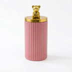 Ribbed Jar | Teddy Bear Lid | 3 Sizes — Castle Crafts
