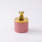 Ribbed Jar | Teddy Bear Lid | 3 Sizes — Castle Crafts