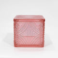Embossed Square Glass Jar | 3 Colors — Castle Crafts