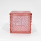 Embossed Square Glass Jar | 3 Colors — Castle Crafts