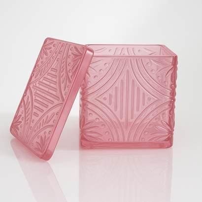 Embossed Square Glass Jar | 3 Colors — Castle Crafts