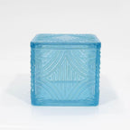 Embossed Square Glass Jar | 3 Colors — Castle Crafts
