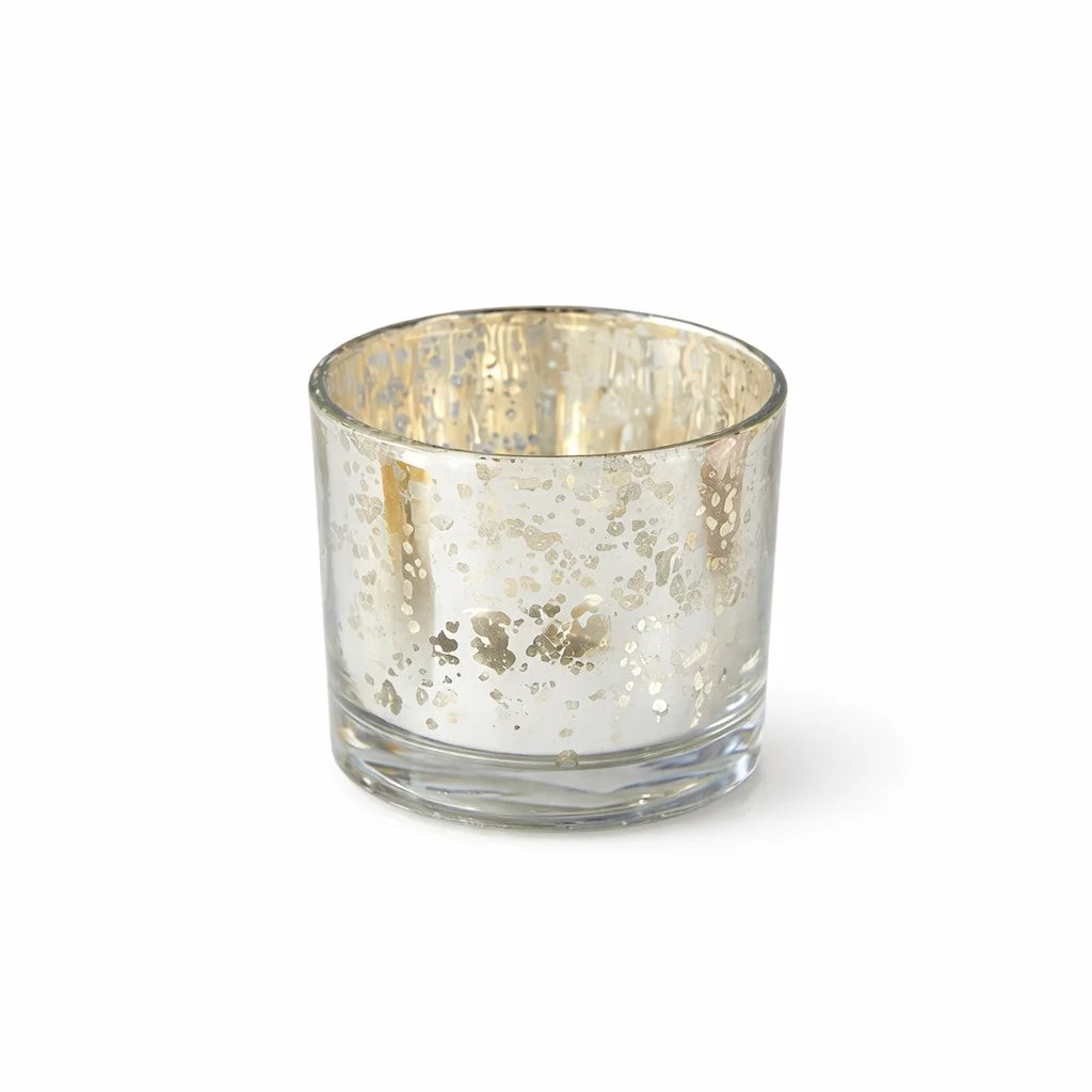 Sandalwood Mercury Glass Votive Soy Wax Candle | 4 Colours — Hand-Blown Glass from Firozabad, India — Lifestyle Setting