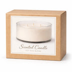 Jasmine 3-Wick Wide Ribbed Bowl Soy Wax Candle | Large — Hand-Blown Glass from Firozabad, India — Colour Variant