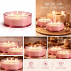 Oud 3-Wick Large Glass Bowl Candle | Premium Luxury Gift — Hand-Blown Glass from Firozabad, India — Colour Variant