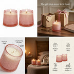 Rose Diamond Cut Glass Soy Wax Candle | Home Décor & Gift — Hand-Blown Glass from Firozabad, India — Festive Styling