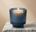 Lavender Classic Ribbed Glass Soy Wax Candle | 5 Colours — Hand-Blown Glass from Firozabad, India — Texture & Craftsmanship