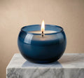 Jasmine Sphere Glass Soy Wax Candle | Unique Gift & Décor — Hand-Blown Glass from Firozabad, India — Texture & Craftsmanship