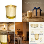 Musk Mercury Gold Iridescent Glass Soy Wax Candle | Luxury — Hand-Blown Glass from Firozabad, India — In a Living Space