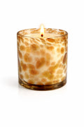 Oud Tortoiseshell Spotted Glass Soy Wax Candle | Unique Luxury — Hand-Blown Glass from Firozabad, India — Colour Variant