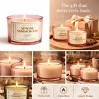 Aromatherapy Soy Wax Candle | Tinted Glass | 60Hr Burn | Vanilla Musk & Mysore Sandalwood — Castle Crafts