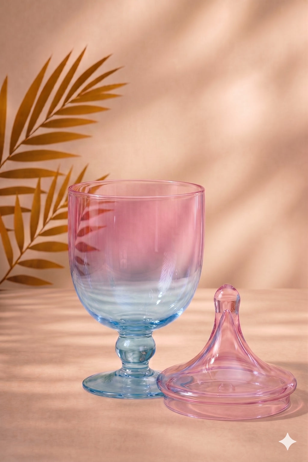 Ombré Trophy Glass Jar | Pink to Blue — Castle Crafts