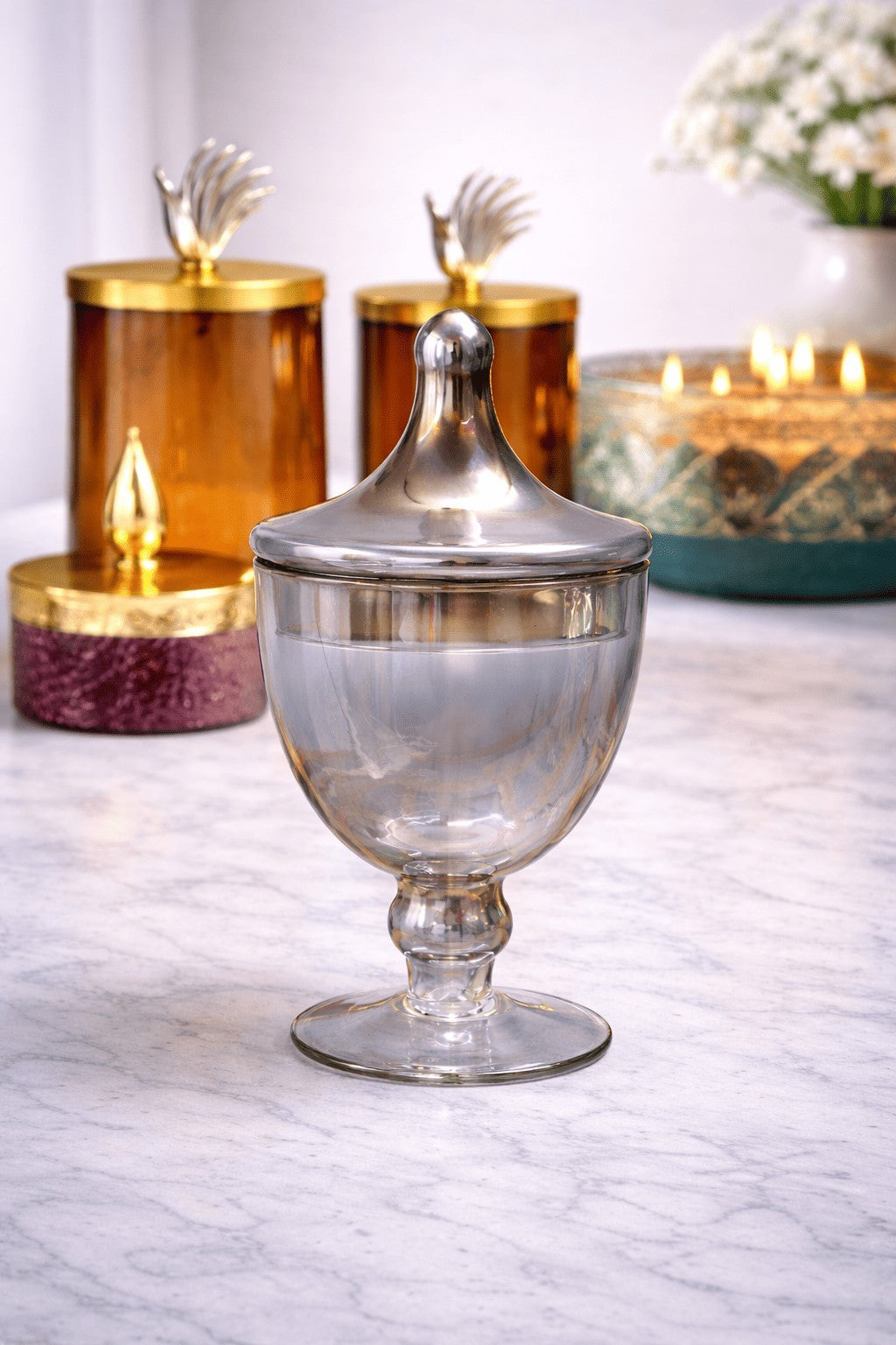 Trophy Glass Jar | Smoky Lid — Castle Crafts